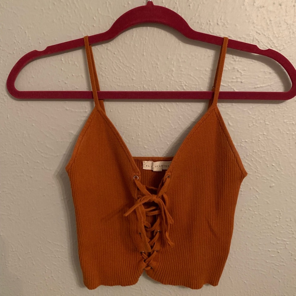 L. A. Hearts burnt orange crop top